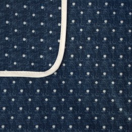 Mantel Impermeable lunares azul y blanco