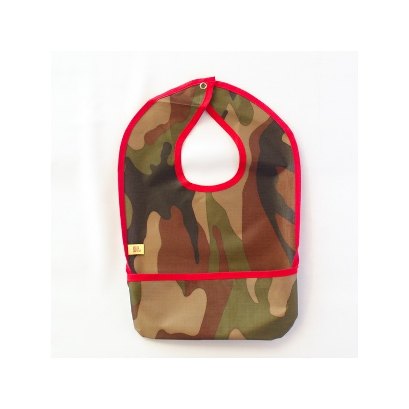 Babero militar borde rojo Babero militar borde rojo
