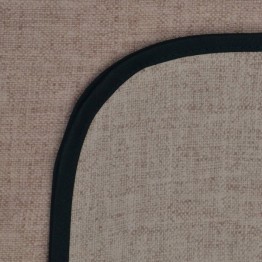 Mantel Impermeable liso beige borde azul