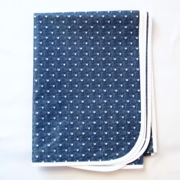 Mantel Impermeable lunares azul y blanco