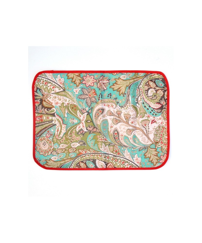 Individual impermeable arabesco verde seco