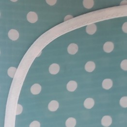 Mantel Impermeable lunares grandes celeste y blanco