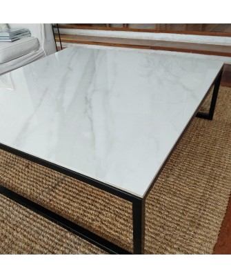 Mesa ratona cuadrada - Carrara - negra