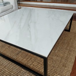 Mesa ratona cuadrada - Carrara - negra