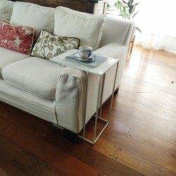 Mesa arrime C esbelta blanca 30x40
