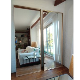 espejo rectangular 180x70 dorado