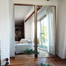 espejo rectangular 180x70 dorado