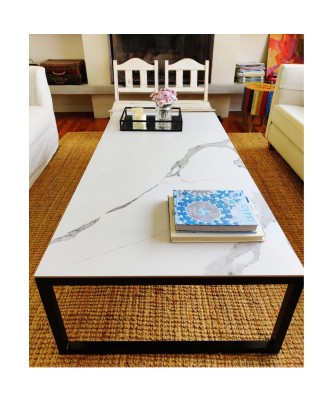Mesa ratona - Carrara satinado - negra - 160x80