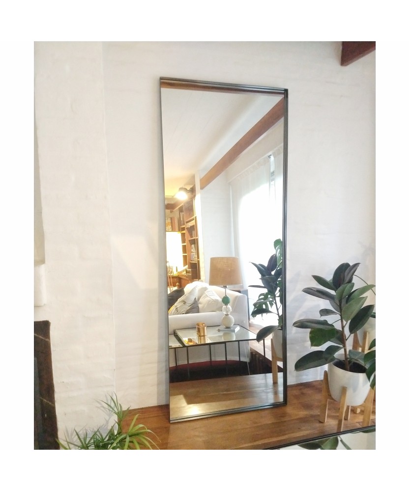 espejo rectangular 180x70 gris grafito
