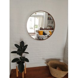 espejo redondo blanco 80cm