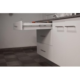 Mueble de cocina Pili a medida melamina gris y alerce