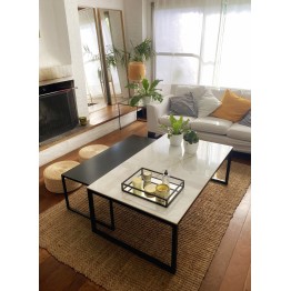 Mesa ratona - Carrara - negra - 140x80
