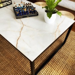 Mesa ratona - Carrara - negra - 140x80