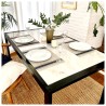 Mesa comedor / escritorio - Carrara - negra - 152x86