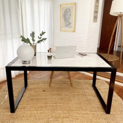 Mesa comedor / escritorio - Carrara - negra - 152x86
