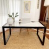 Mesa comedor / escritorio - Carrara - negra - 152x86