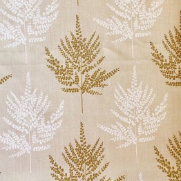 Mantel de tela antimanchas ramas beige
