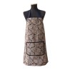 Delantal hojas beige y negro
