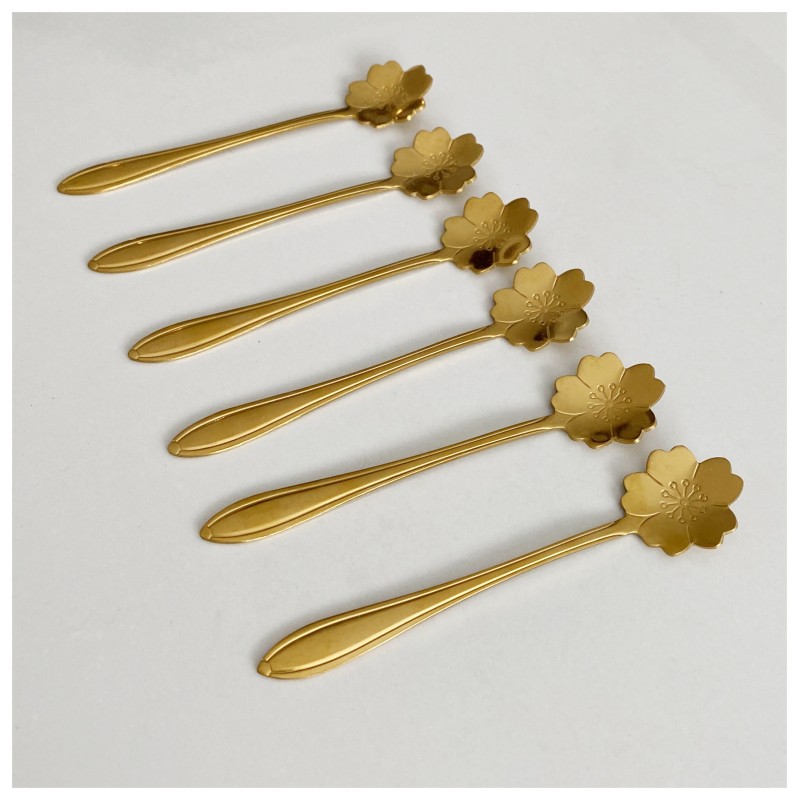 set x 6 cucharas flor set x 6 cucharas flor