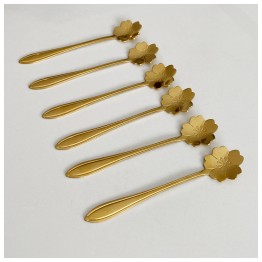 set x 6 cucharas flor