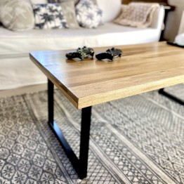 Mesa ratona madera dura y hierro