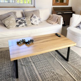 Mesa ratona madera dura y hierro