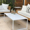 Mesa ratona de acero blanca
