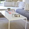 Mesa ratona de acero blanca