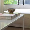 Mesa ratona de acero blanca