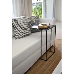 Mesa arrime C esbelta negra 40x40