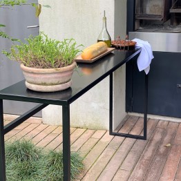 Mesa consola de hierro