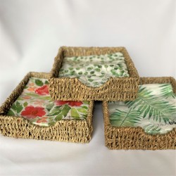 Servilletas de papel flor roja