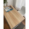 Escritorio pequño con tapa madera