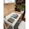 Escritorio pequño con tapa madera