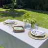 Pili Deco.Mantel de tela antimanchas gris liso