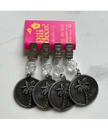 Pilideco.Pesa mantel moneda palmera plata