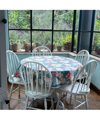 Pili Deco.Mantel Impermeable hortensias celeste