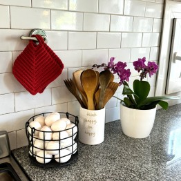 Agarraderas crochet algodón rojas pack x2 | Pili Deco