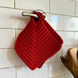Agarraderas crochet algodón rojas pack x2 | Pili Deco