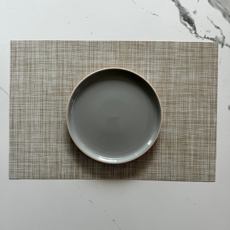 Pilideco.individuales beige raya negra