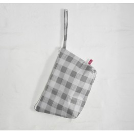 Neceser rectangular escoces gris | Pili Deco