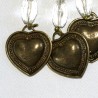 Pilideco.Pesa mantel corazon oro