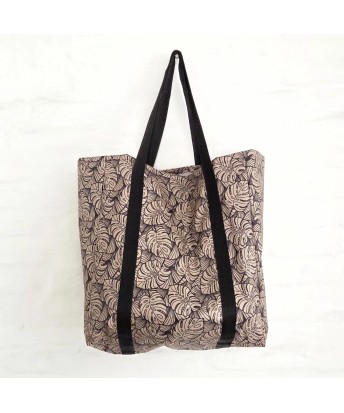 Bolso Super hojas beige y negro | Pili Deco