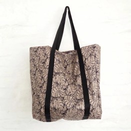 Bolso Super hojas beige y negro | Pili Deco