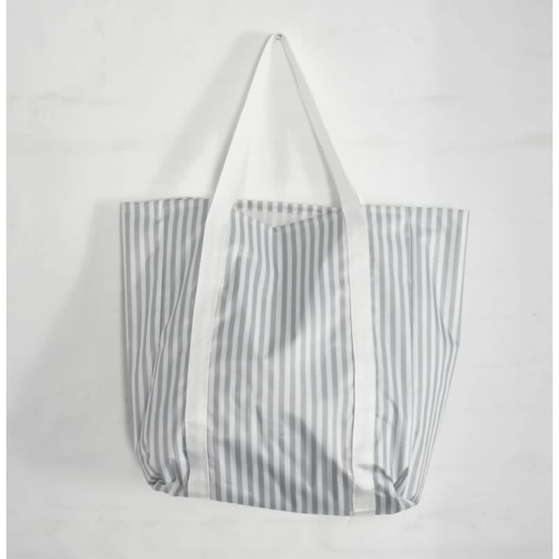 Bolso Super rayas gris y blanco | Pili Deco