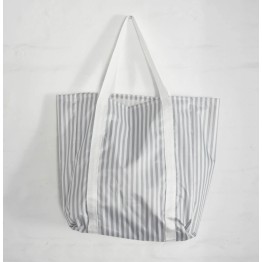 Bolso Super rayas gris y blanco | Pili Deco