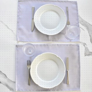 Individual antimanchas gris liso | Pili Deco