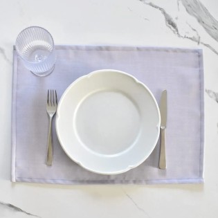 Individual antimanchas gris liso | Pili Deco