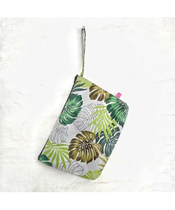 Pili Deco.Neceser rectangular hojas modernas