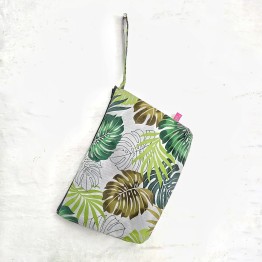 Neceser rectangular hojas modernas | Pili Deco
